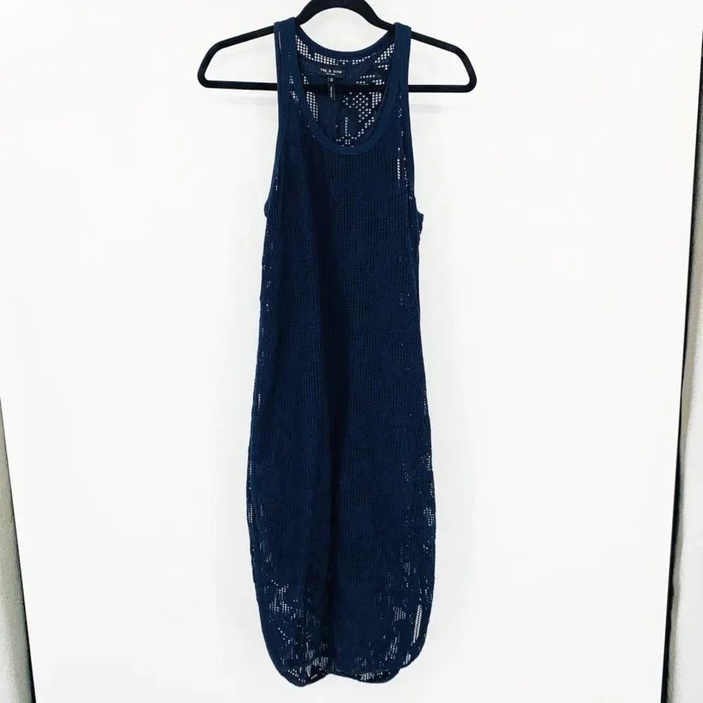 Rag & Bone‎ Stella Tank Dress Navy Sz XS - Picture 2 of 11